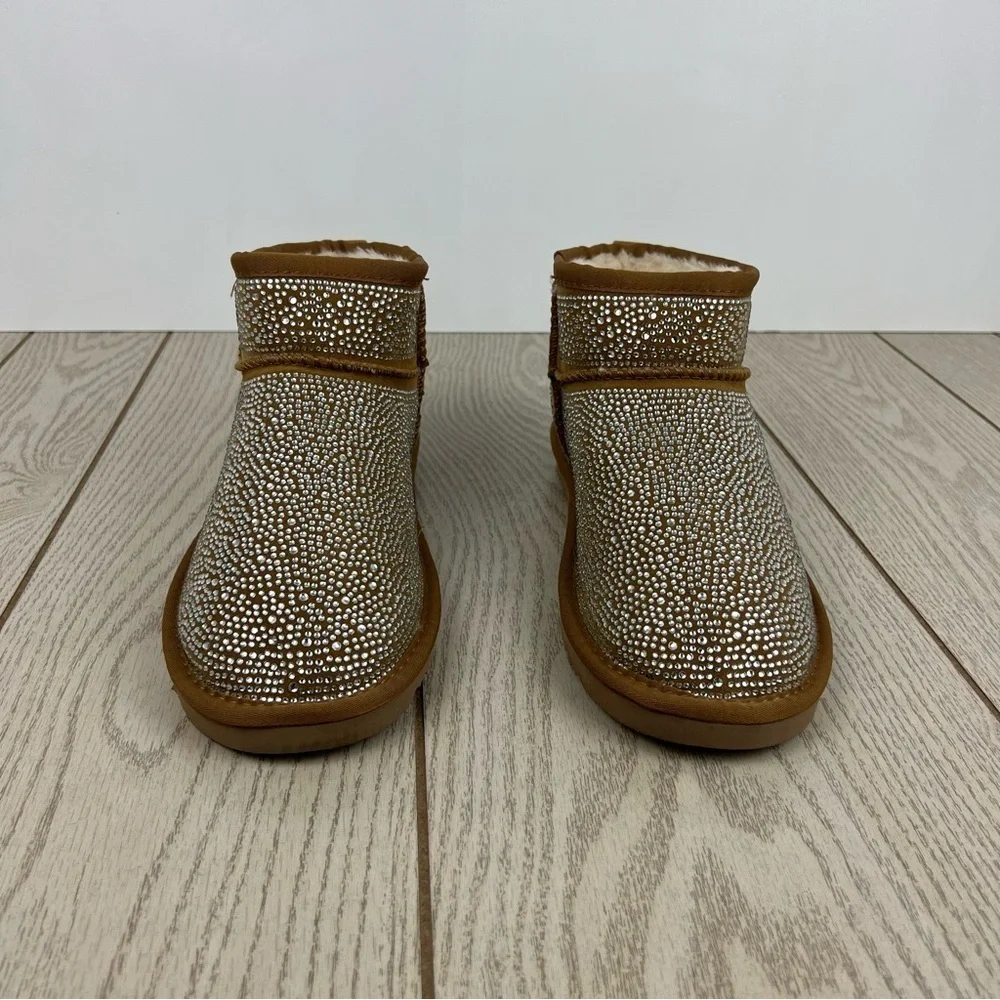 I.N.C. International Concepts Ariee Mini Cold Weather Booties 10M Tan Bling $60